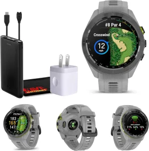 Garmin Approach S70 42MM GPS Golf Fitness Tracker Premium Smartwatch for Men, Lightweight 1.2" Touchscreen AMOLED Display and 42000 Preloaded Courses -Gray- Garmin Watches for Men