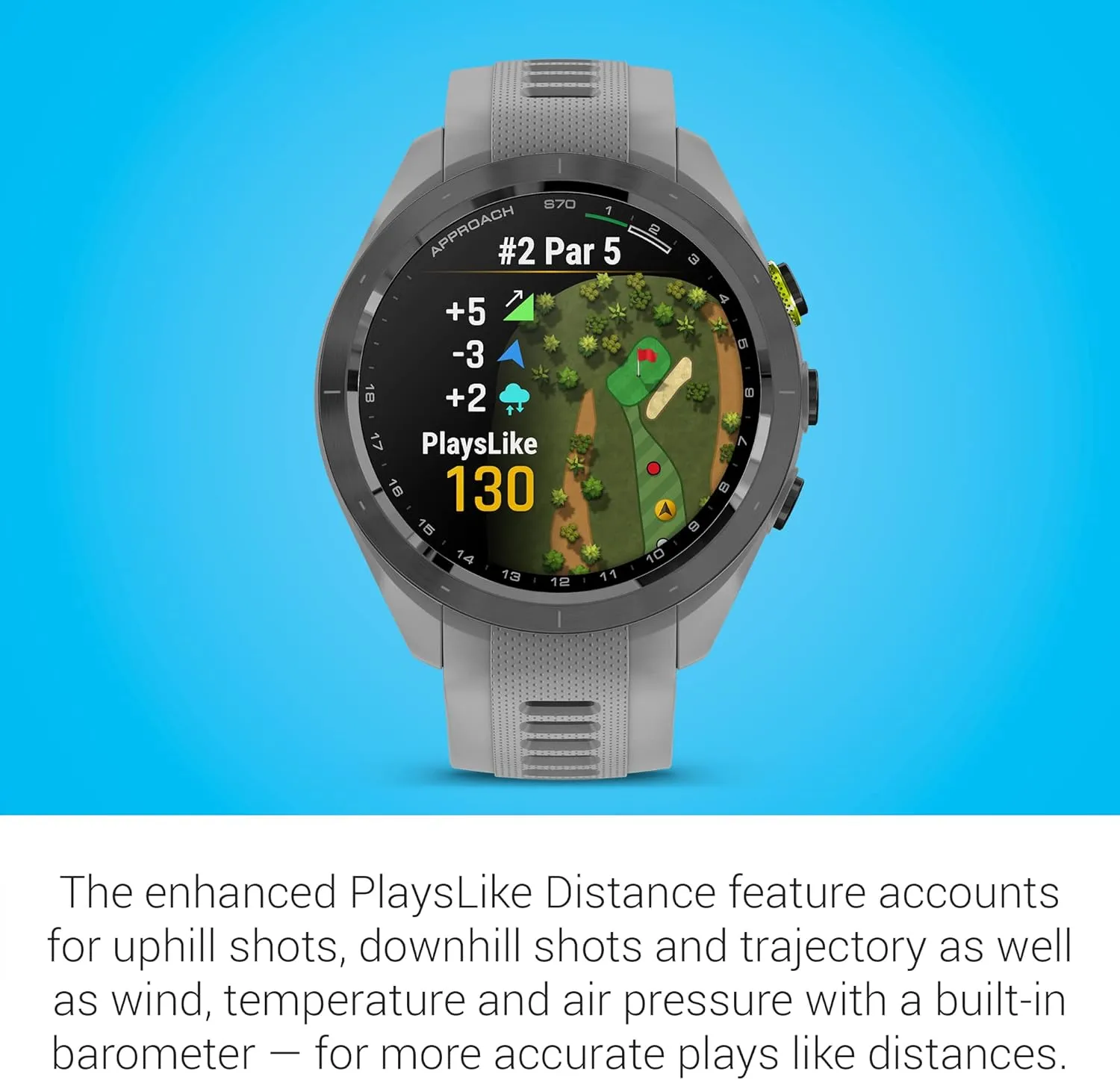Garmin Approach S70, 42mm, Premium GPS Golf Watch, Powder Gray