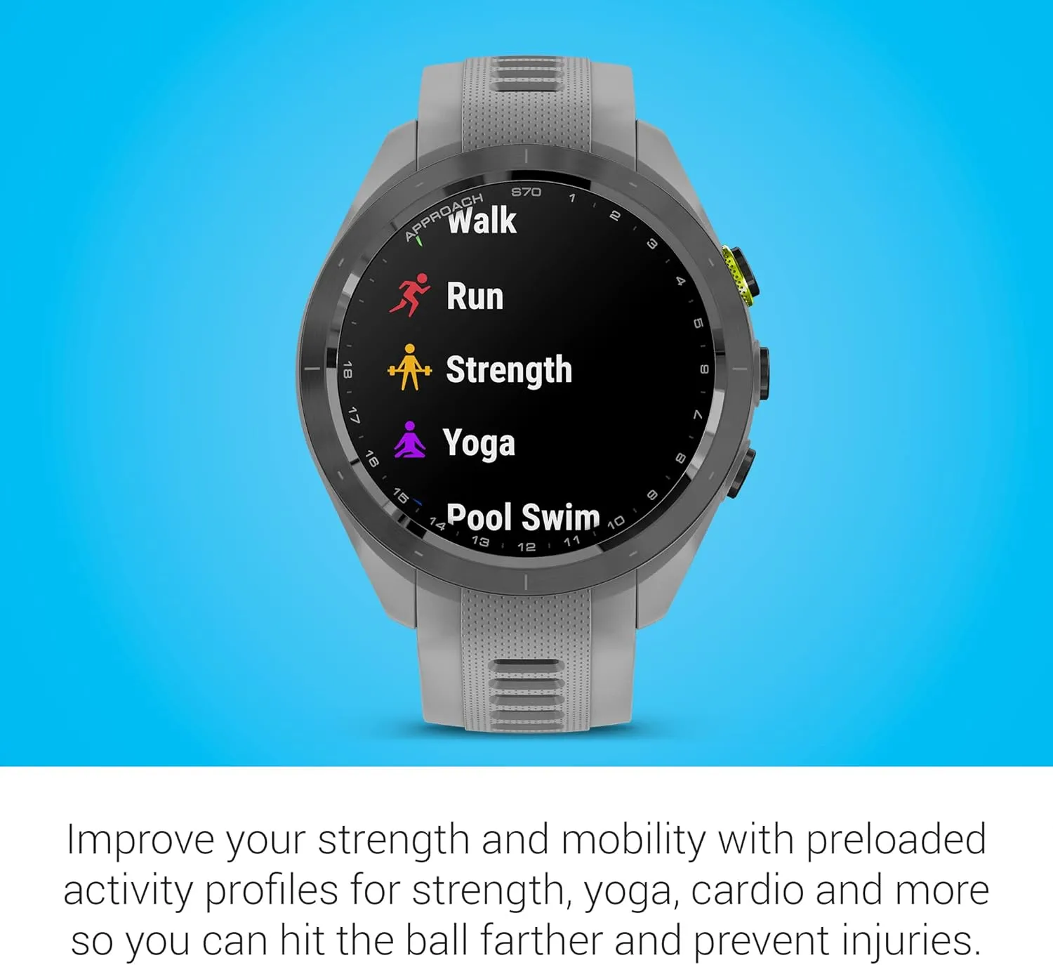 Garmin Approach S70, 42mm, Premium GPS Golf Watch, Powder Gray