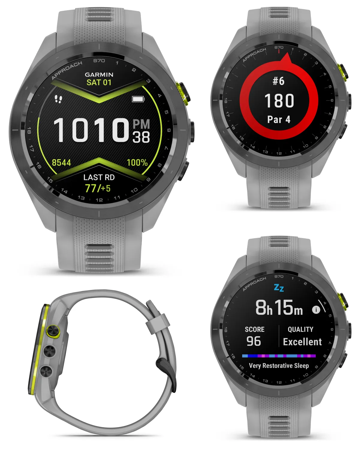 Garmin Approach S70 Premium Golf GPS Watch, 43,000  Full-color CourseView Maps with Wearable4U Power Bank Bundle