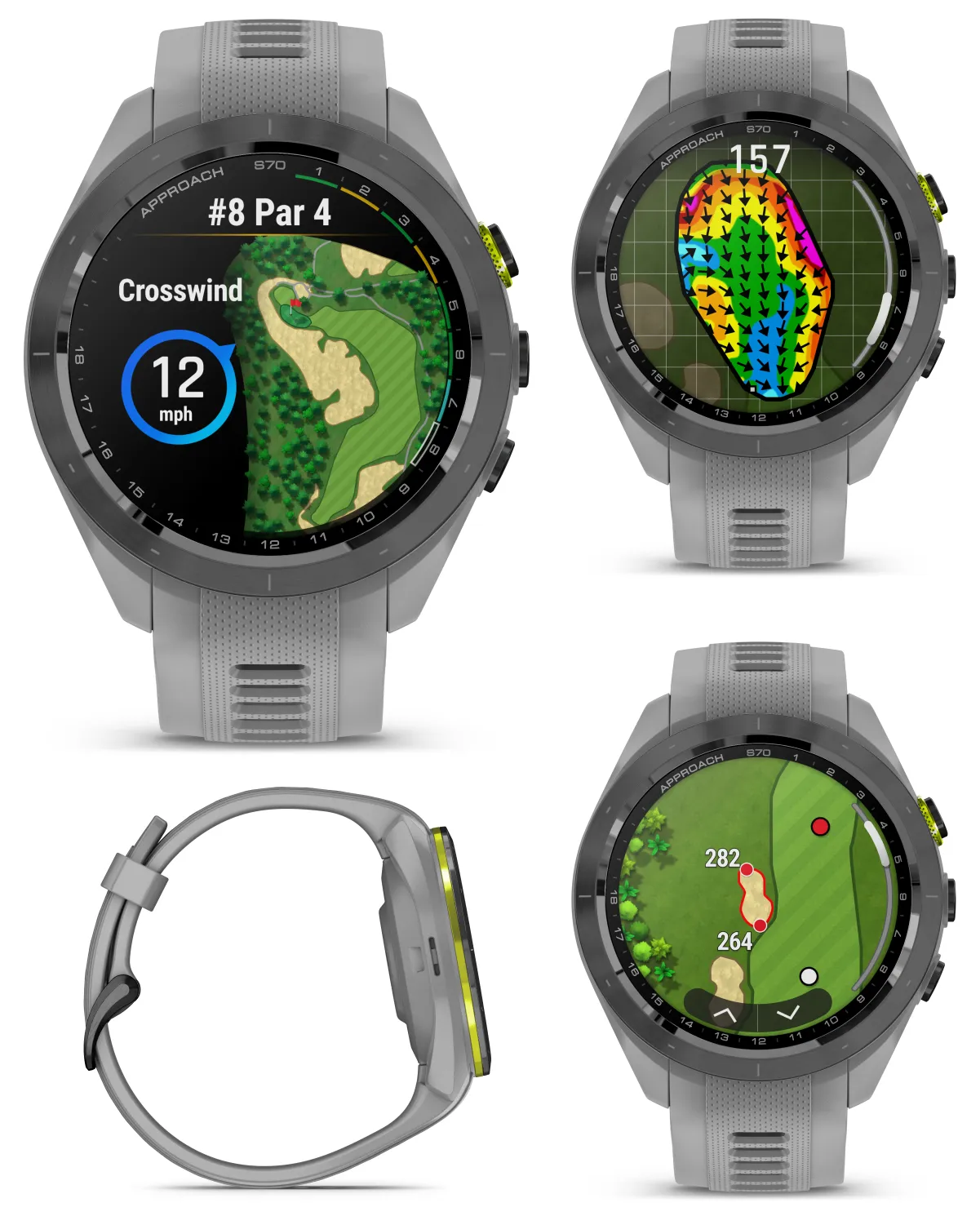 Garmin Approach S70 Premium Golf GPS Watch, 43,000  Full-color CourseView Maps with Wearable4U Power Bank Bundle