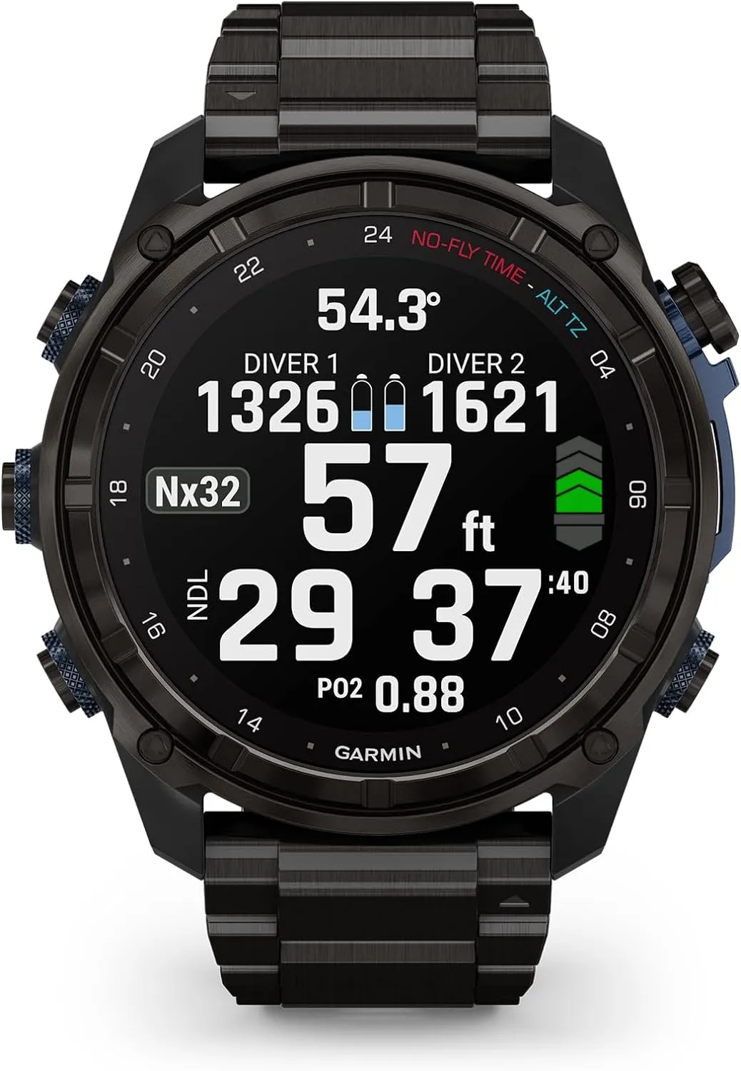 Garmin Descent™ Mk3i, Dive Computer and Multisport GPS Smartwatch, Air Integration, Black Titanium