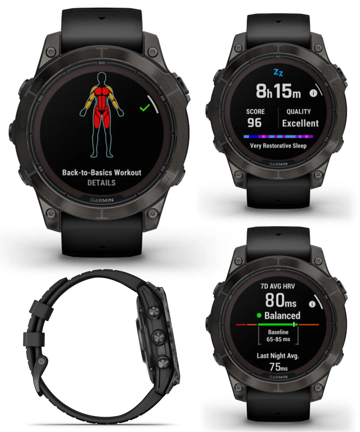 Garmin Fenix 7 Pro Solar Series Multisport GPS 42/47/51 mm Smartwatch | Wearable4U Bundle