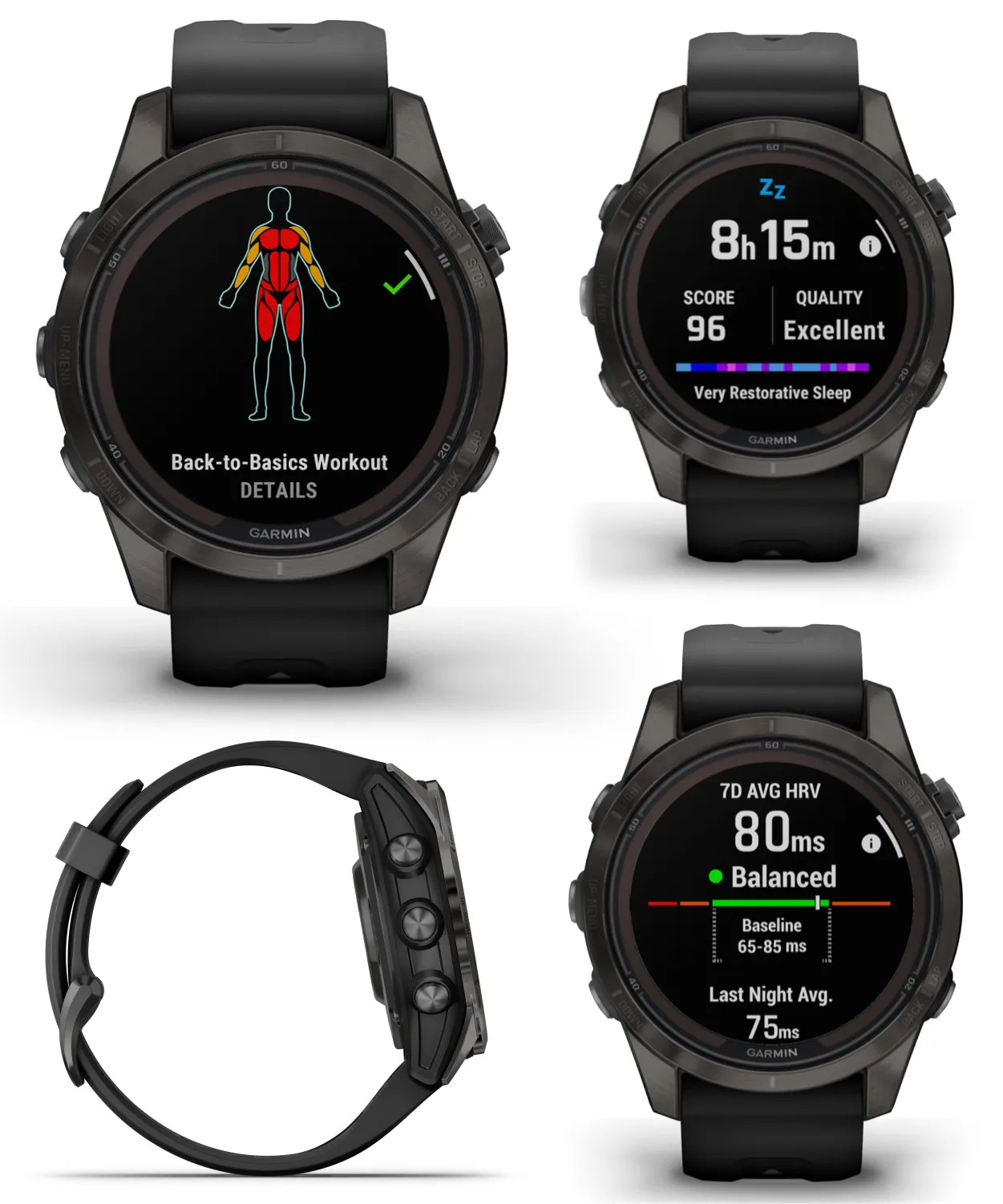 Garmin Fenix 7 Pro Solar Series Multisport GPS 42/47/51 mm Smartwatch | Wearable4U Bundle