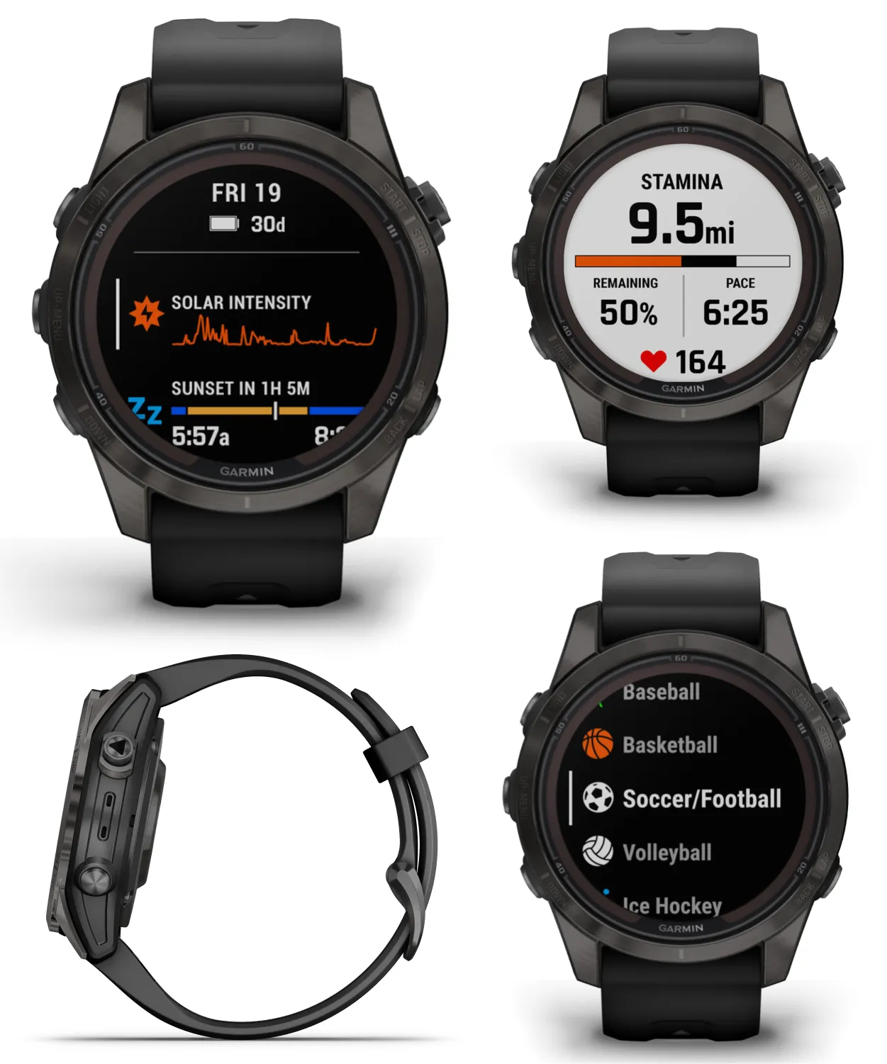 Garmin Fenix 7 Pro Solar Series Multisport GPS 42/47/51 mm Smartwatch | Wearable4U Bundle