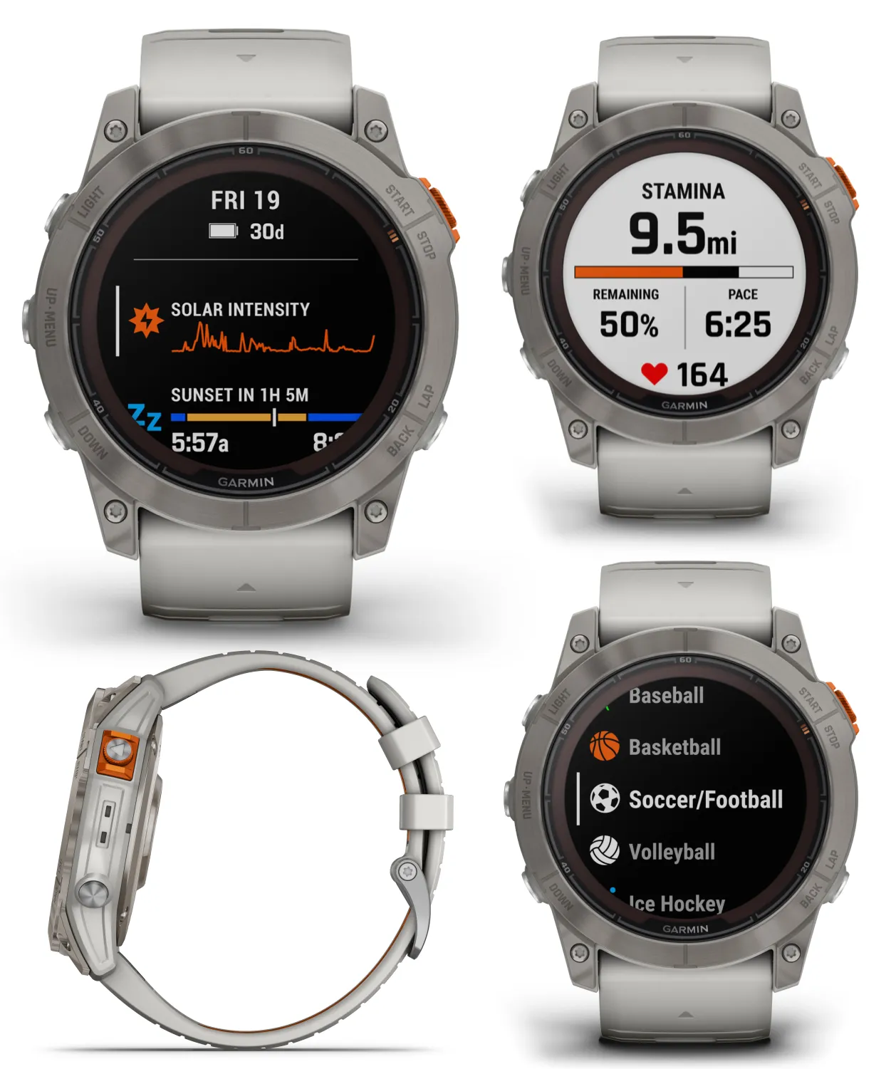 Garmin Fenix 7 Pro Solar Series Multisport GPS 42/47/51 mm Smartwatch | Wearable4U Bundle