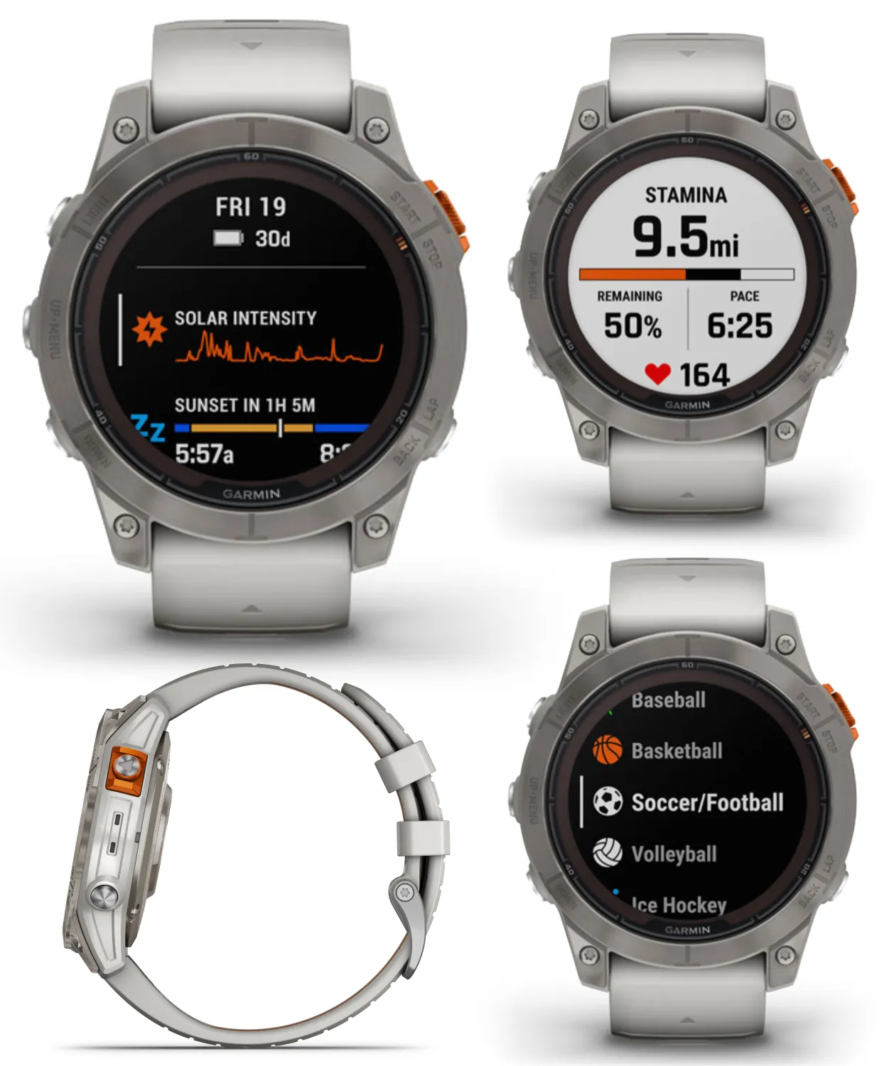 Garmin Fenix 7 Pro Solar Series Multisport GPS 42/47/51 mm Smartwatch | Wearable4U Bundle