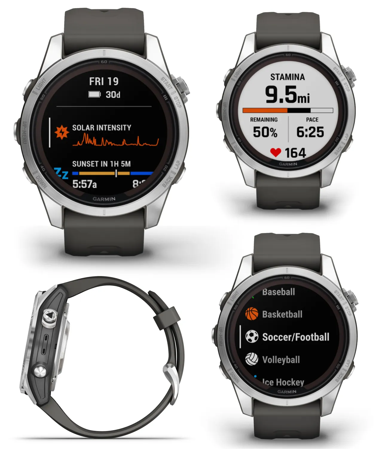Garmin Fenix 7 Pro Solar Series Multisport GPS 42/47/51 mm Smartwatch | Wearable4U Bundle