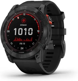 Garmin Fenix 7X Solar Multisport GPS Watch, Slate Grey with Black Band