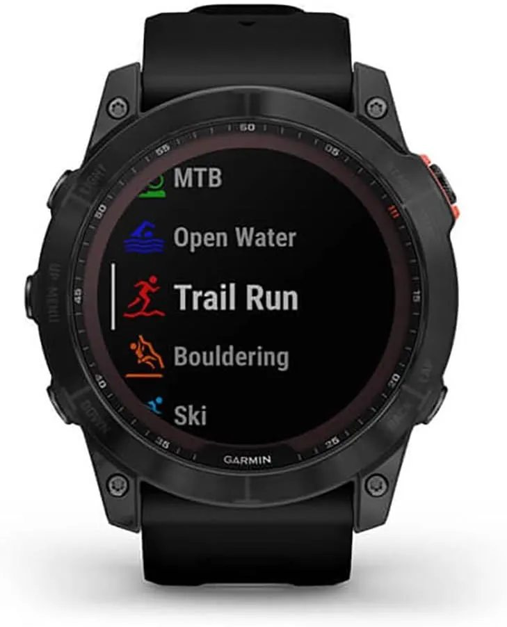 Garmin Fenix 7X Solar Multisport GPS Watch, Slate Grey with Black Band