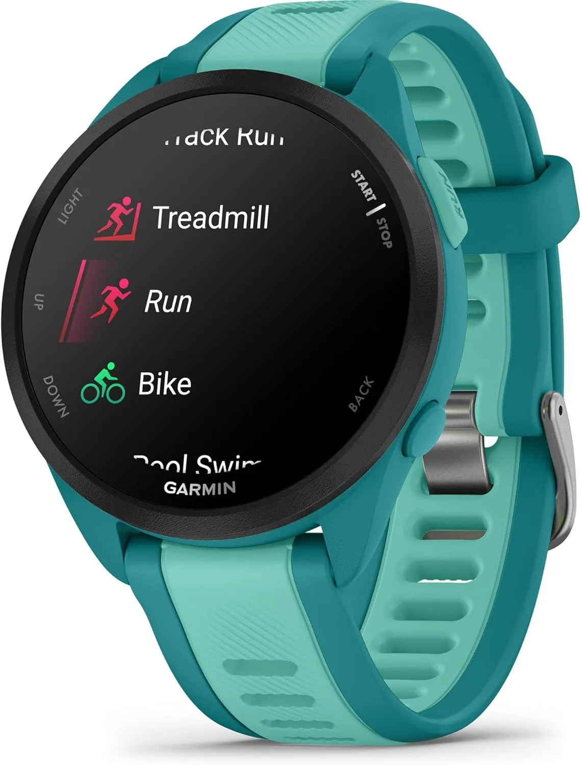Garmin Forerunner® 165 Music, Running Smartwatch, Colorful AMOLED Display, Training Metrics and Recovery Insights, Music on Your Wrist, Turquoise