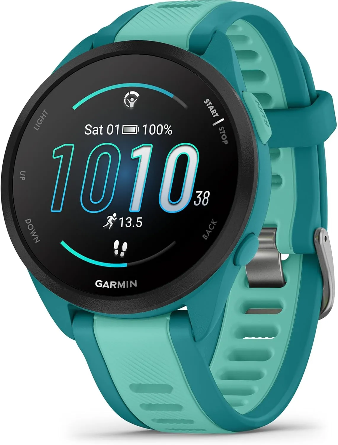 Garmin Forerunner® 165 Music, Running Smartwatch, Colorful AMOLED Display, Training Metrics and Recovery Insights, Music on Your Wrist, Turquoise