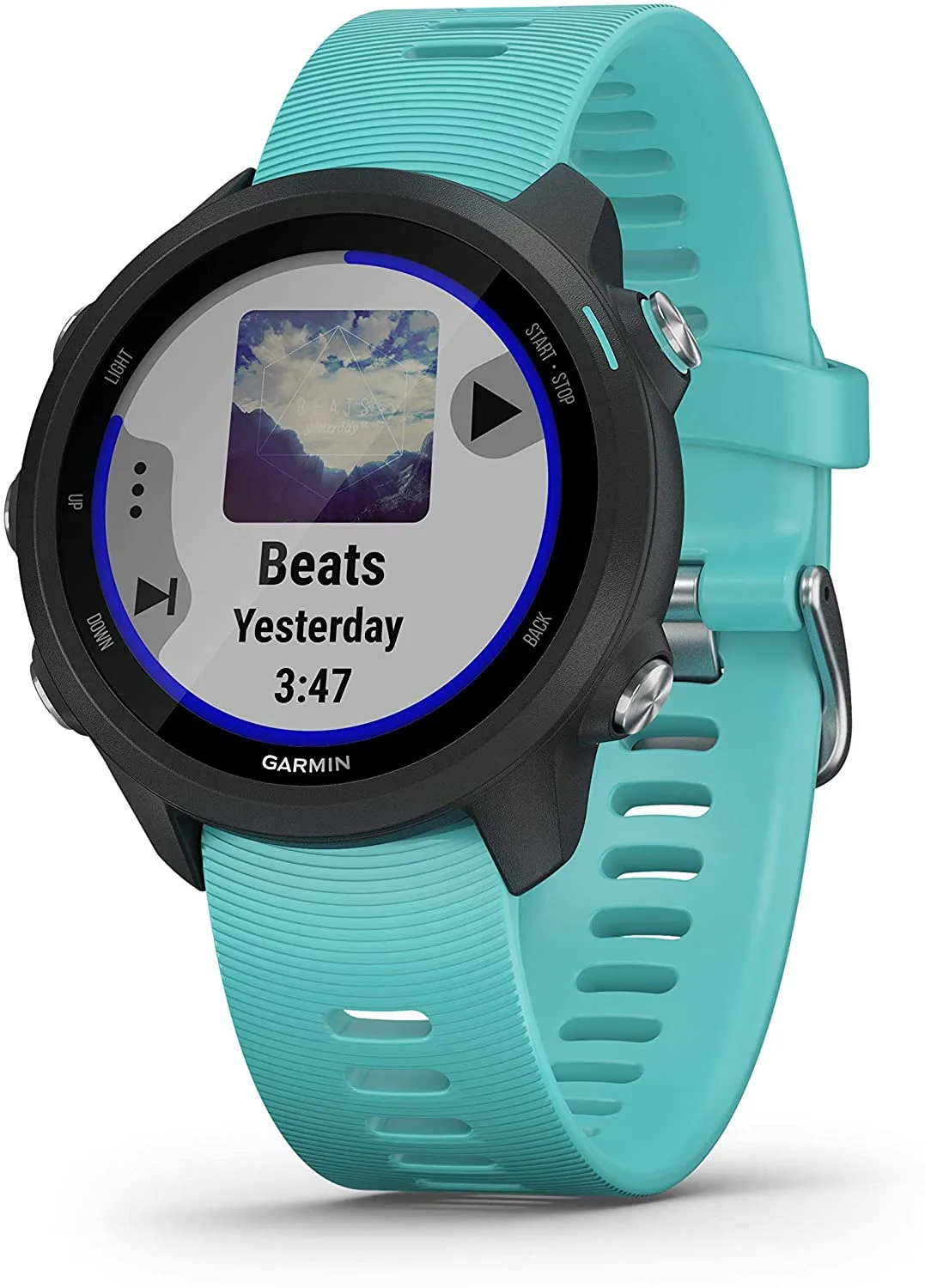 Garmin Forerunner 245 GPS Running Smartwatch with Included Wearable4U 3 Straps Bundle (Aqua Music 010-02120-22, Berry/Pink/White)