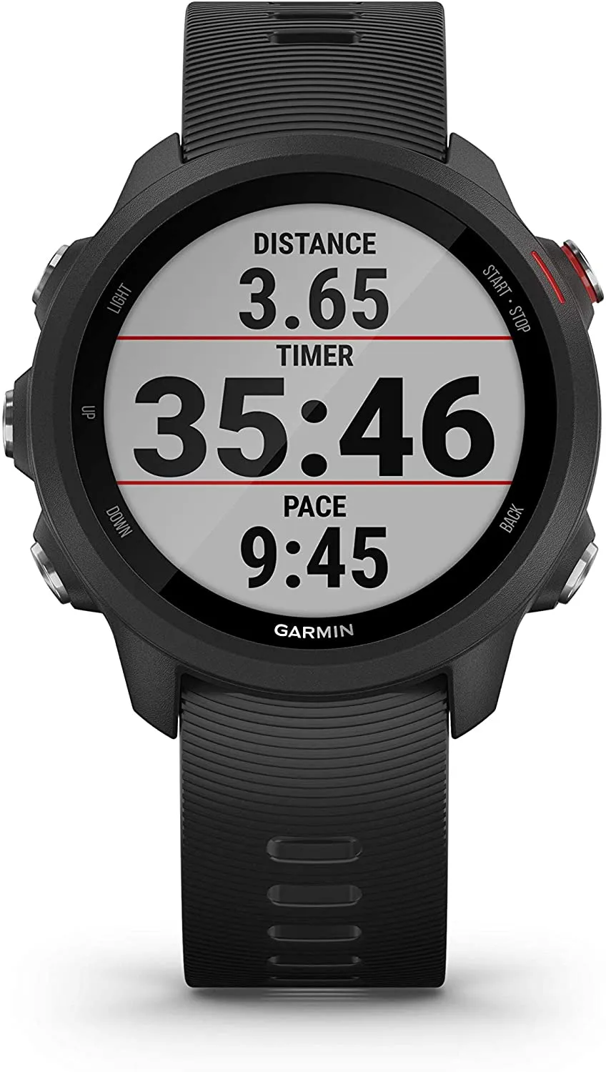 Garmin Forerunner 245 GPS Running Smartwatch with Included Wearable4U 3 Straps Bundle (Black Music 010-02120-20, Orange/Red/Teal)