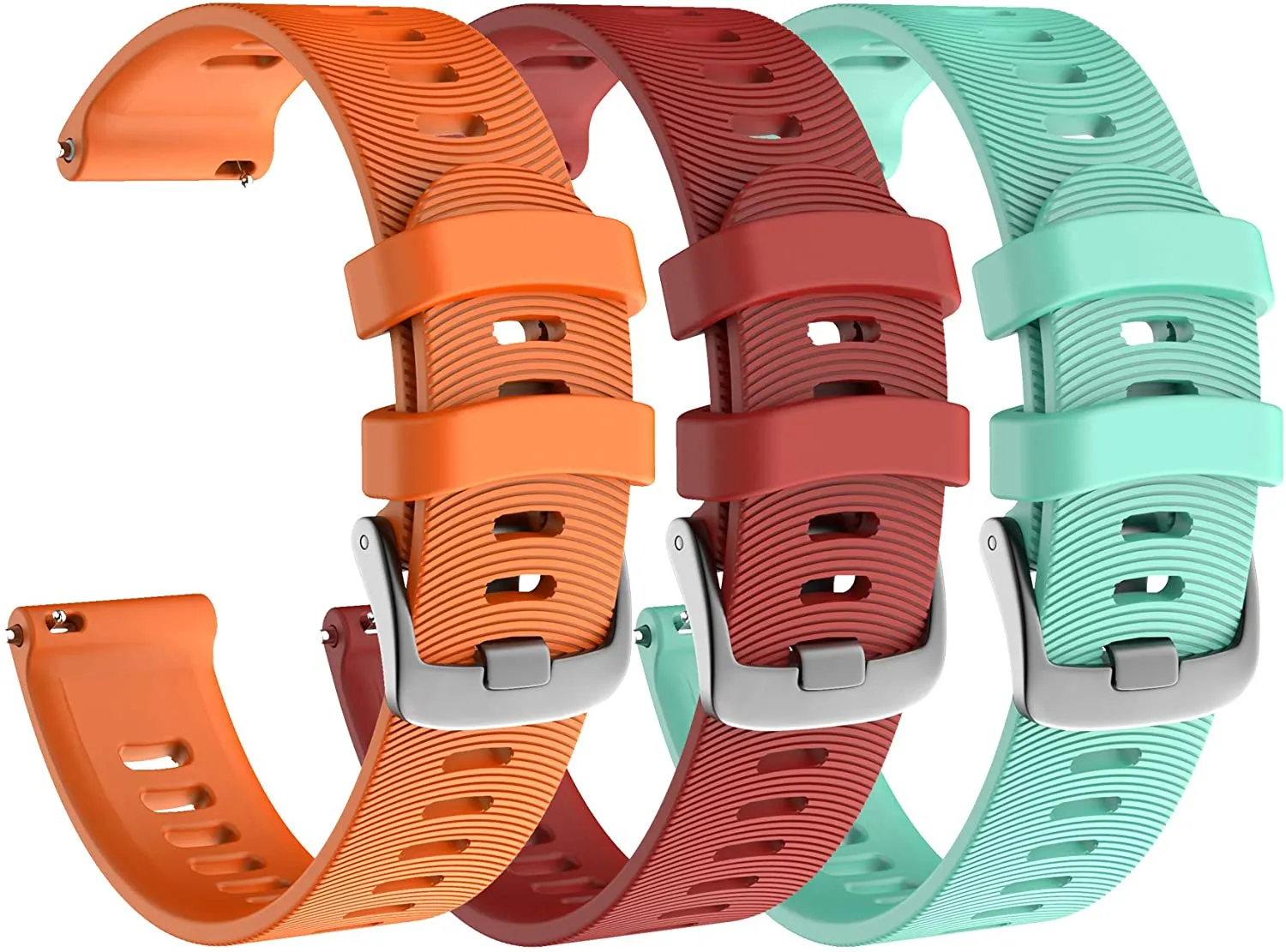 Garmin Forerunner 245 GPS Running Smartwatch with Included Wearable4U 3 Straps Bundle (Black Music 010-02120-20, Orange/Red/Teal)
