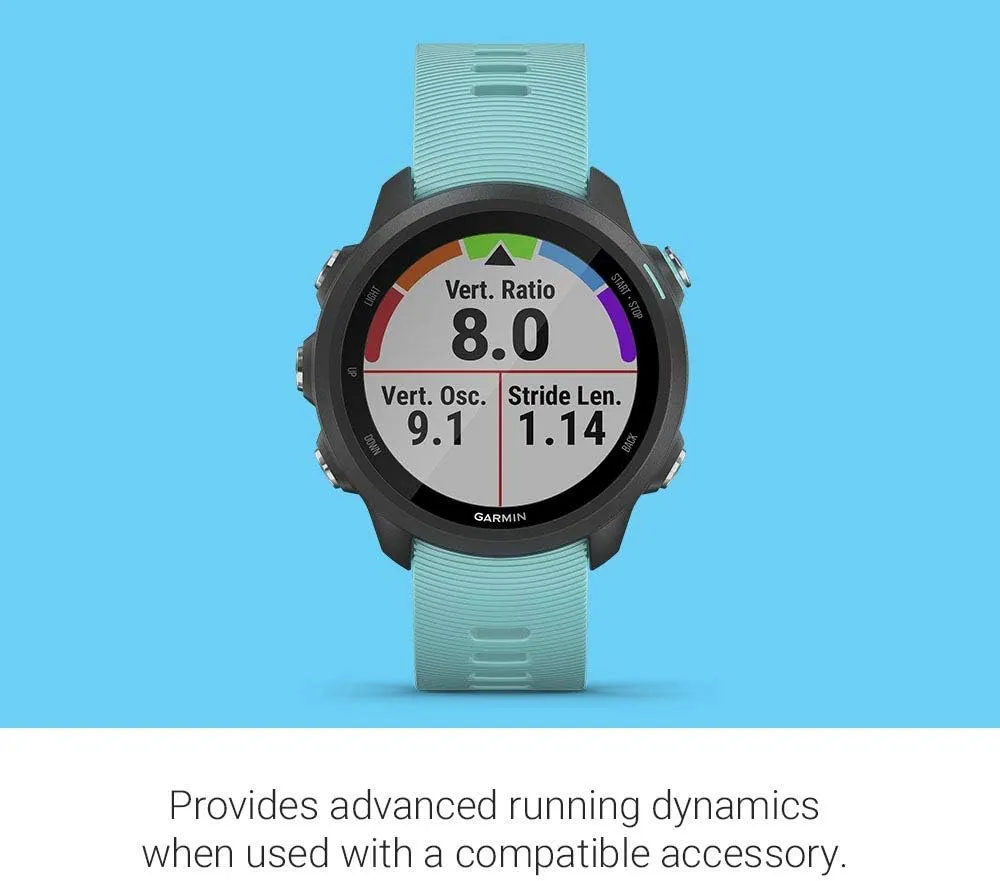 Garmin Forerunner 245 Music, GPS Running Smartwatch with Music and Advanced Dynamics, Aqua (Renewed)