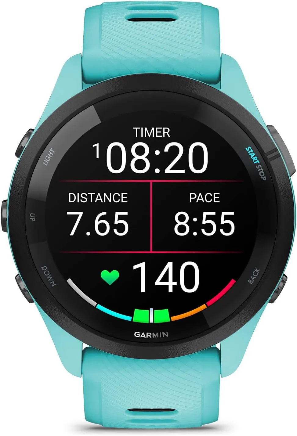 Garmin Forerunner 265 Running Smartwatch, Colorful AMOLED Display, Training Metrics and Recovery Insights, Aqua and Black, 46 mm (Renewed)