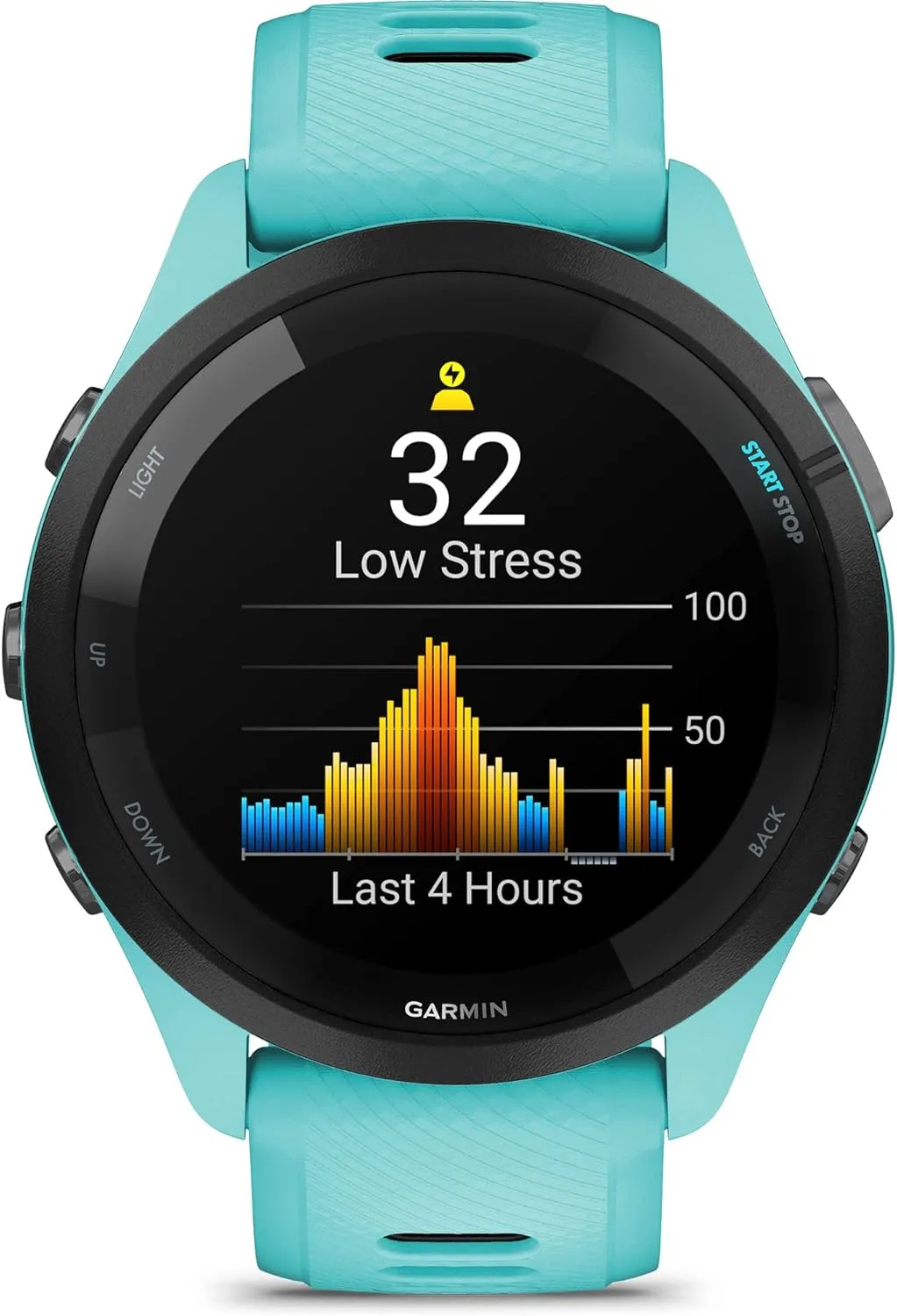 Garmin Forerunner 265 Running Smartwatch, Colorful AMOLED Display, Training Metrics and Recovery Insights, Aqua and Black, 46 mm (Renewed)