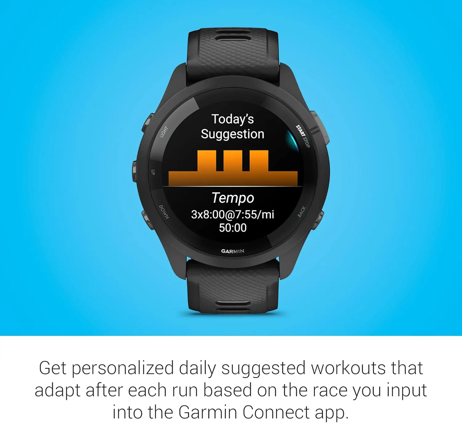 Garmin Forerunner 265 Running Smartwatch, Colorful AMOLED Display, Training Metrics and Recovery Insights, Black and Powder Gray (Renewed)