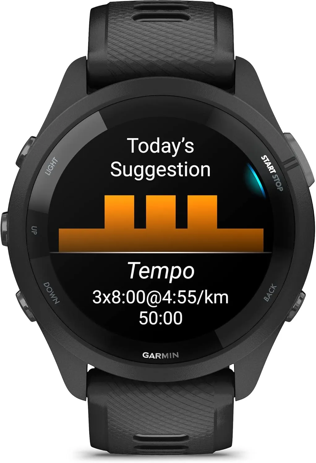 Garmin Forerunner 265 Running Smartwatch, Colorful AMOLED Display, Training Metrics and Recovery Insights, Black and Powder Gray (Renewed)