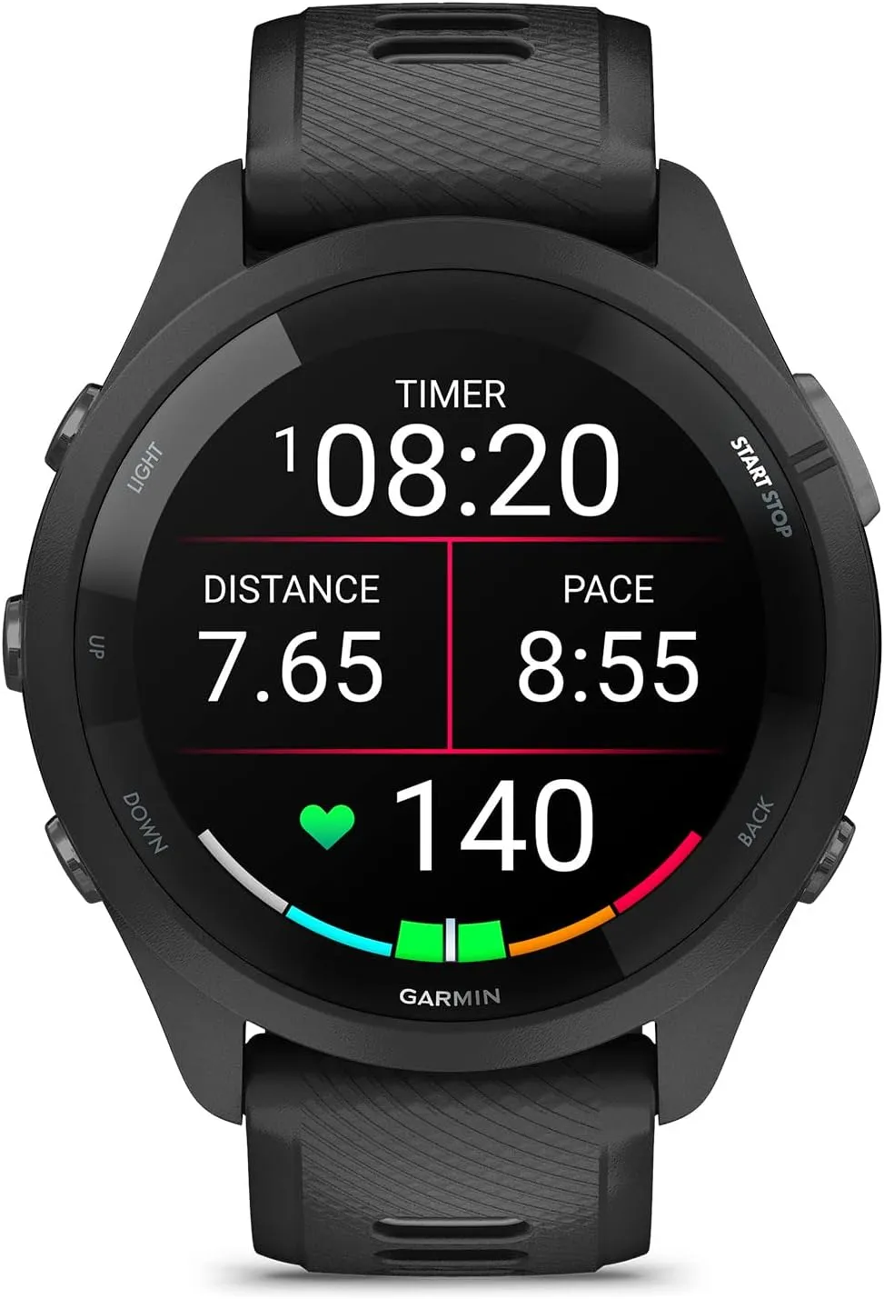 Garmin Forerunner 265 Running Smartwatch, Colorful AMOLED Display, Training Metrics and Recovery Insights, Black and Powder Gray (Renewed)