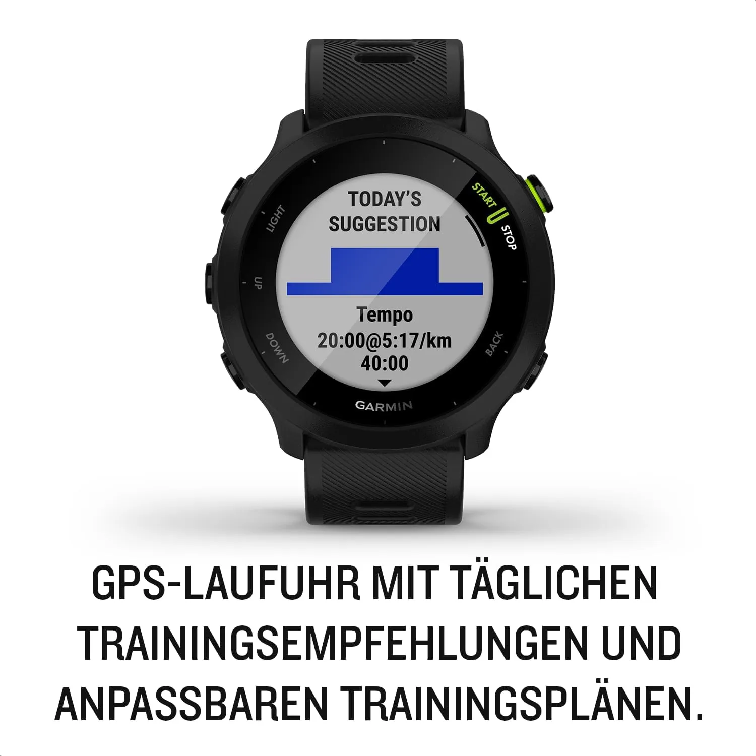 Garmin Forerunner 55 GPS Running Smartwatch, Black