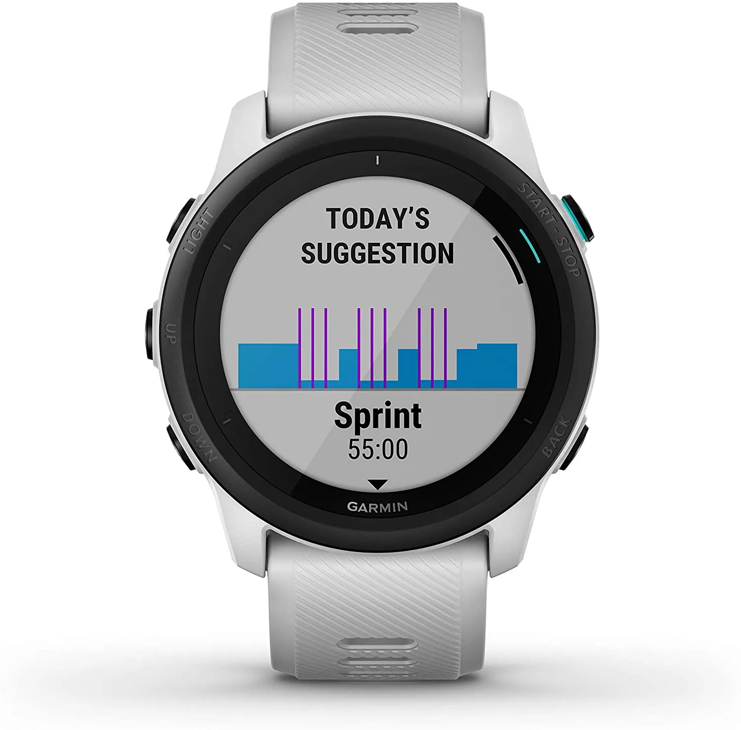Garmin Forerunner 745 GPS Smartwatch (Whitestone) with Power Bank 2200 mAh Bundle