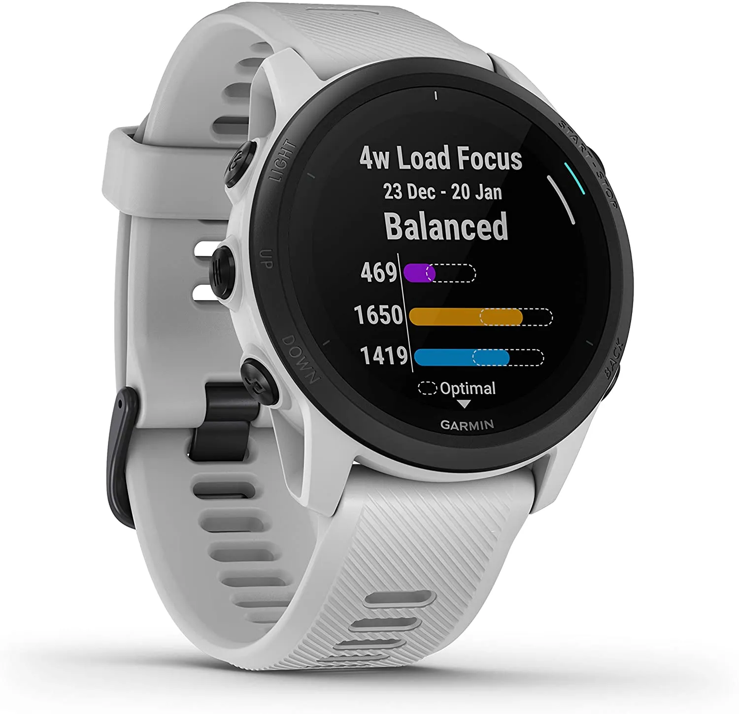 Garmin Forerunner 745 GPS Smartwatch (Whitestone) with Power Bank 2200 mAh Bundle
