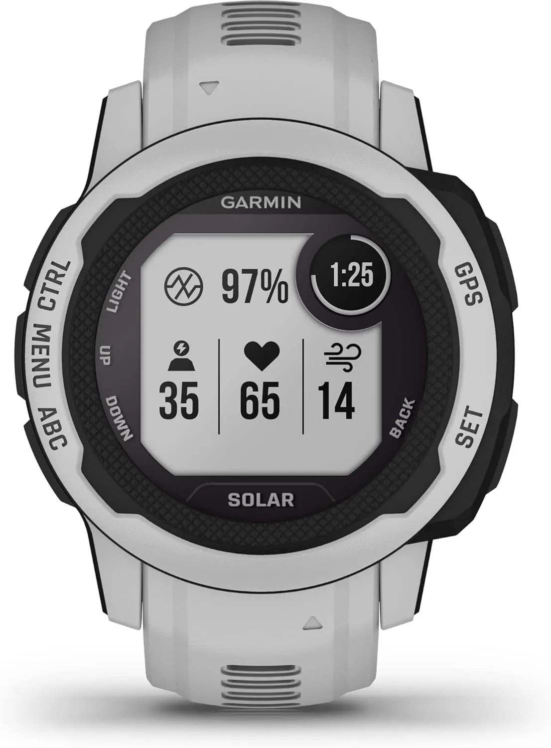 Garmin Instinct 2S Solar, Smaller-Sized GPS Outdoor Watch, Solar Charging Capabilities, Multi-GNSS Support, Tracback Routing, Mist Gray (Renewed)