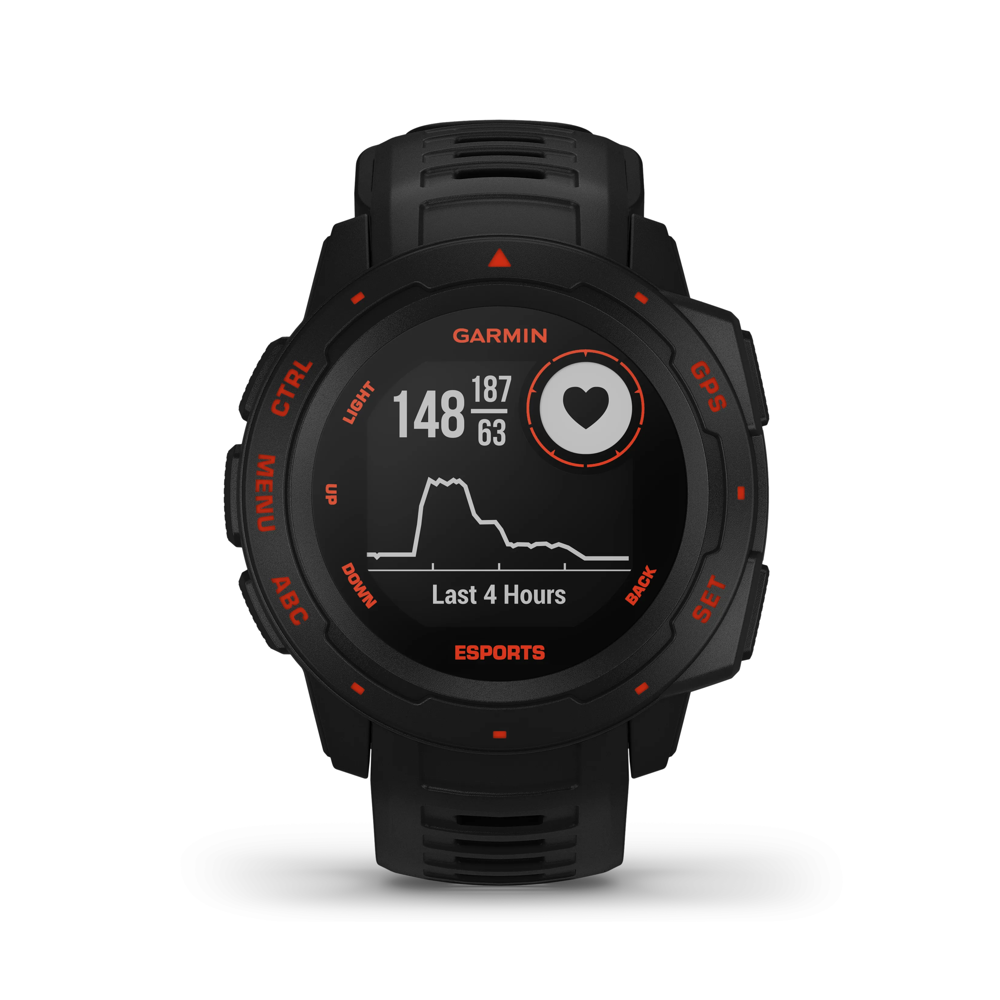 Garmin Instinct Esports Edition, Black Lava GPS Smartwatch for Esports Athletes