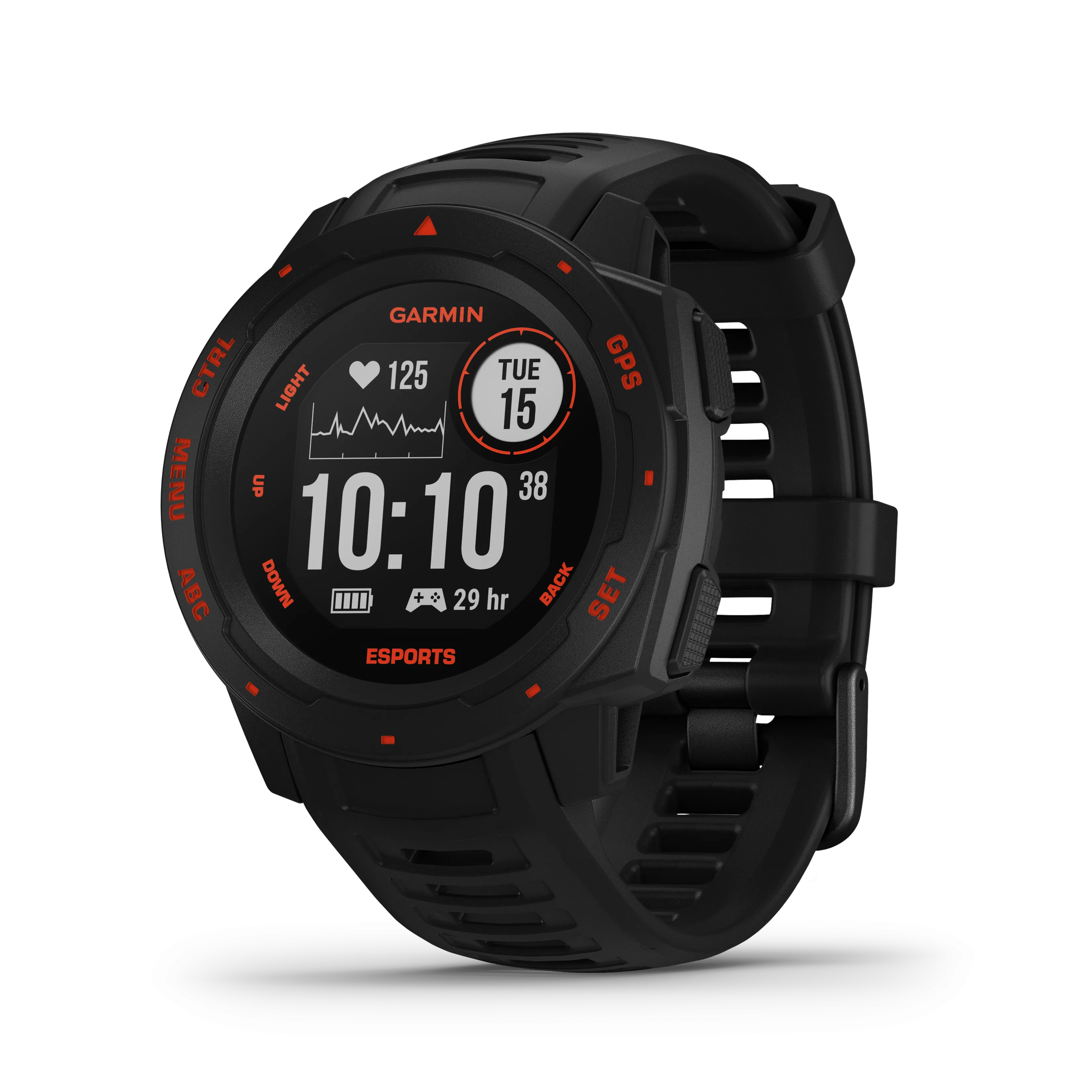 Garmin Instinct Esports Edition, Black Lava GPS Smartwatch for Esports Athletes