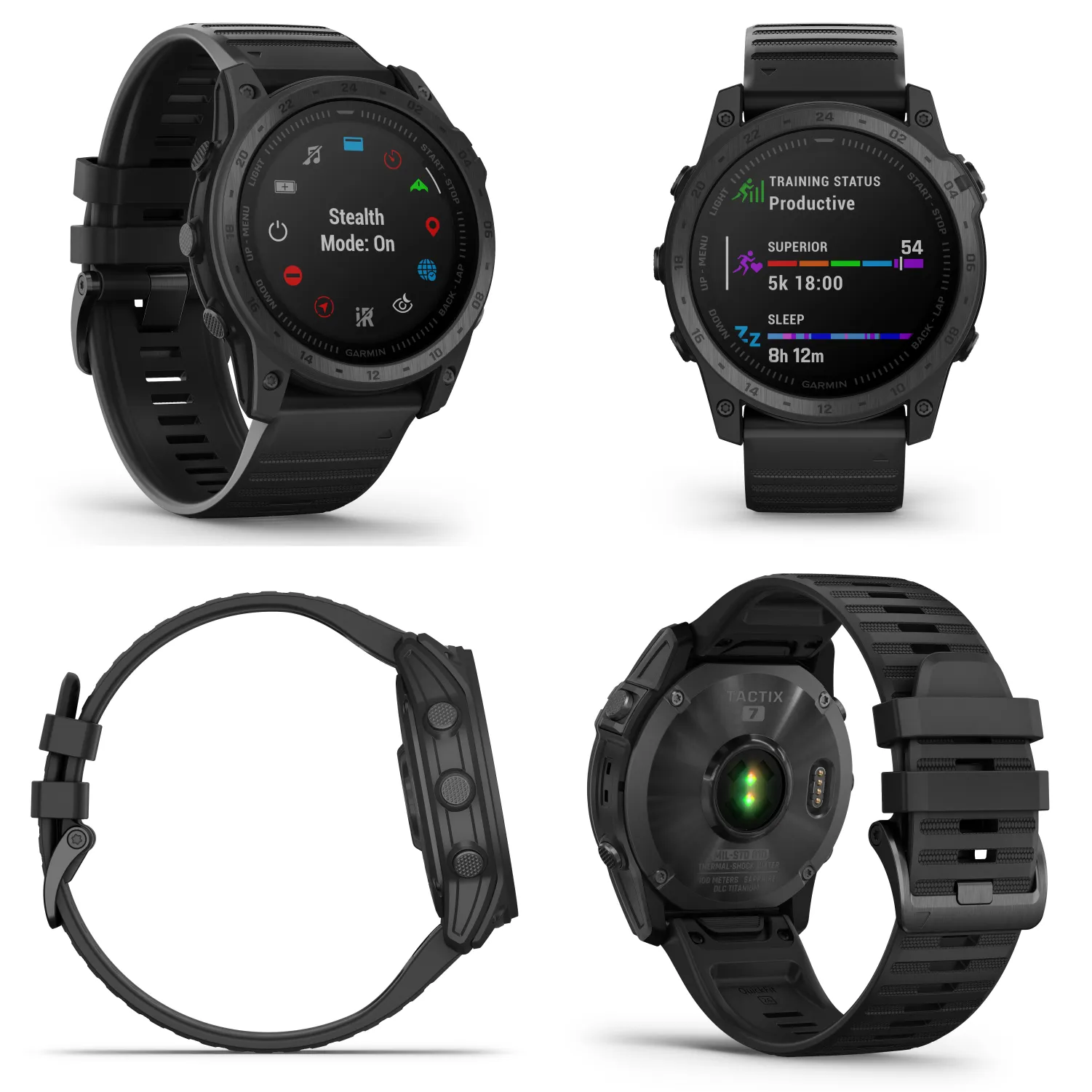 Garmin Tactix 7 Tactical Multisport GPS Smartwatch with Wearable4U Black EarBuds Bundle