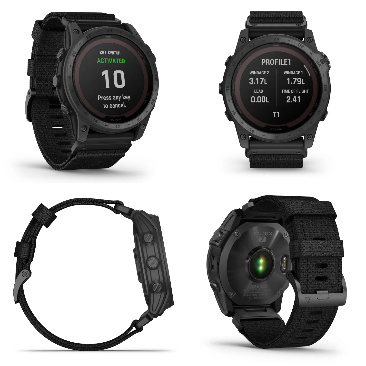 Garmin Tactix 7 Tactical Multisport GPS Smartwatch with Wearable4U Black EarBuds Bundle