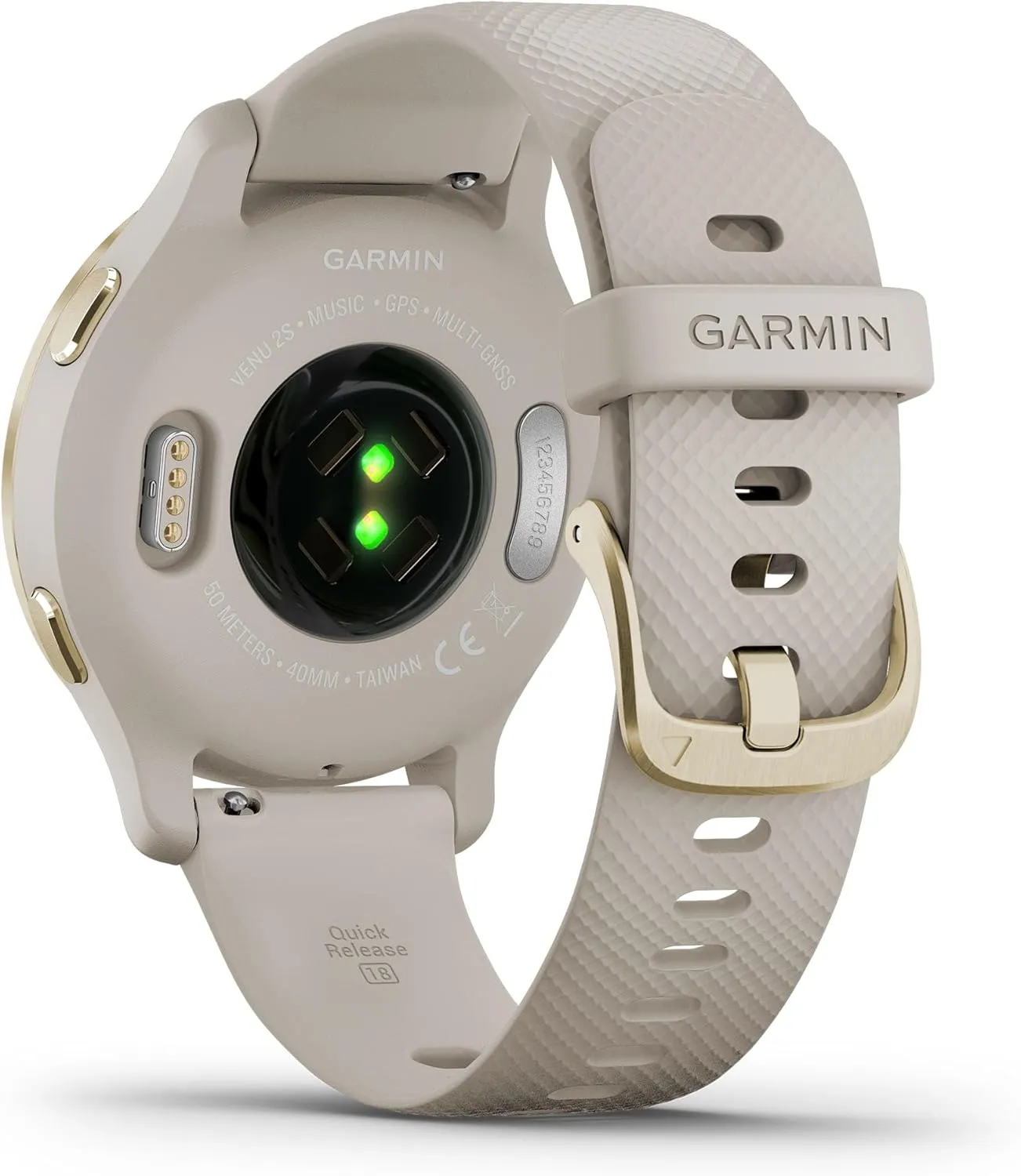 Garmin Venu 2S, Smaller-sized GPS Smartwatch with Advanced Health Monitoring and Fitness Features, Light Gold Bezel with Tan Case and Silicone Band