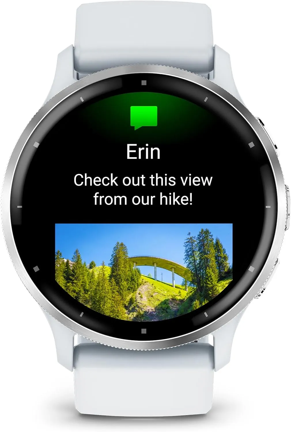 Garmin Venu 3 Running GPS Smartwatch with AMOLED Display, Advanced Health, Fitness Features, Up to 14 Day Battery Life with Signature Power Bundle | Silver with Whitestone Silicone Band