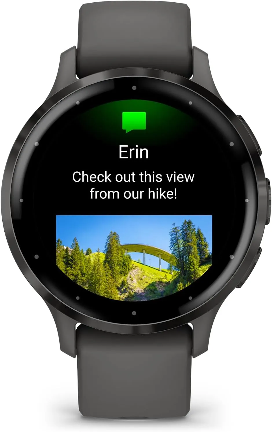 Garmin Venu 3S Running GPS Smartwatch with AMOLED Display, Advanced Health, Fitness Features, Up to 14 Day Battery Life with Signature Power Bundle | Slate with Pebble Gray Silicone Band