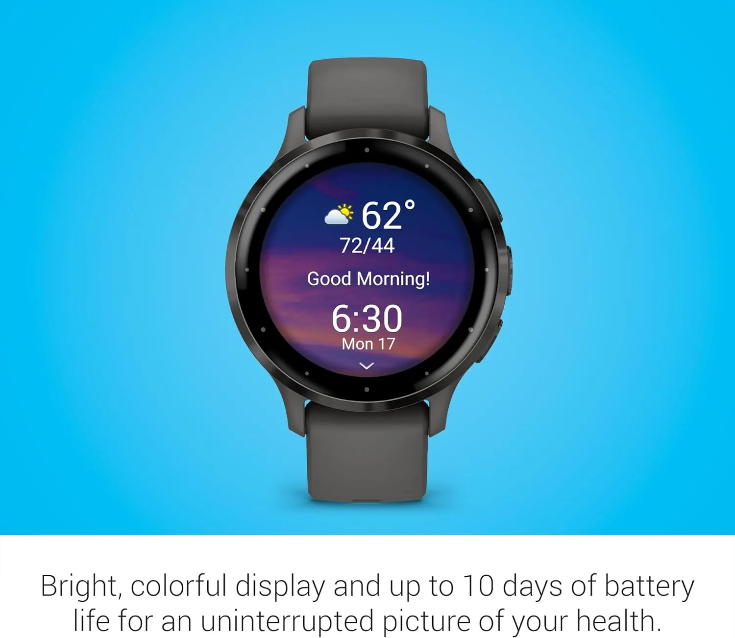 Garmin Venu 3S Running GPS Smartwatch with AMOLED Display, Advanced Health, Fitness Features, Up to 14 Day Battery Life with Signature Power Bundle | Slate with Pebble Gray Silicone Band