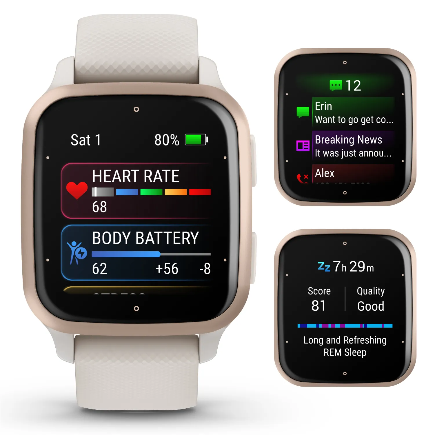 Garmin Venu Sq 2 Series, GPS Smartwatch, Long-Lasting Battery Life, AMOLED Display, Black/Slate