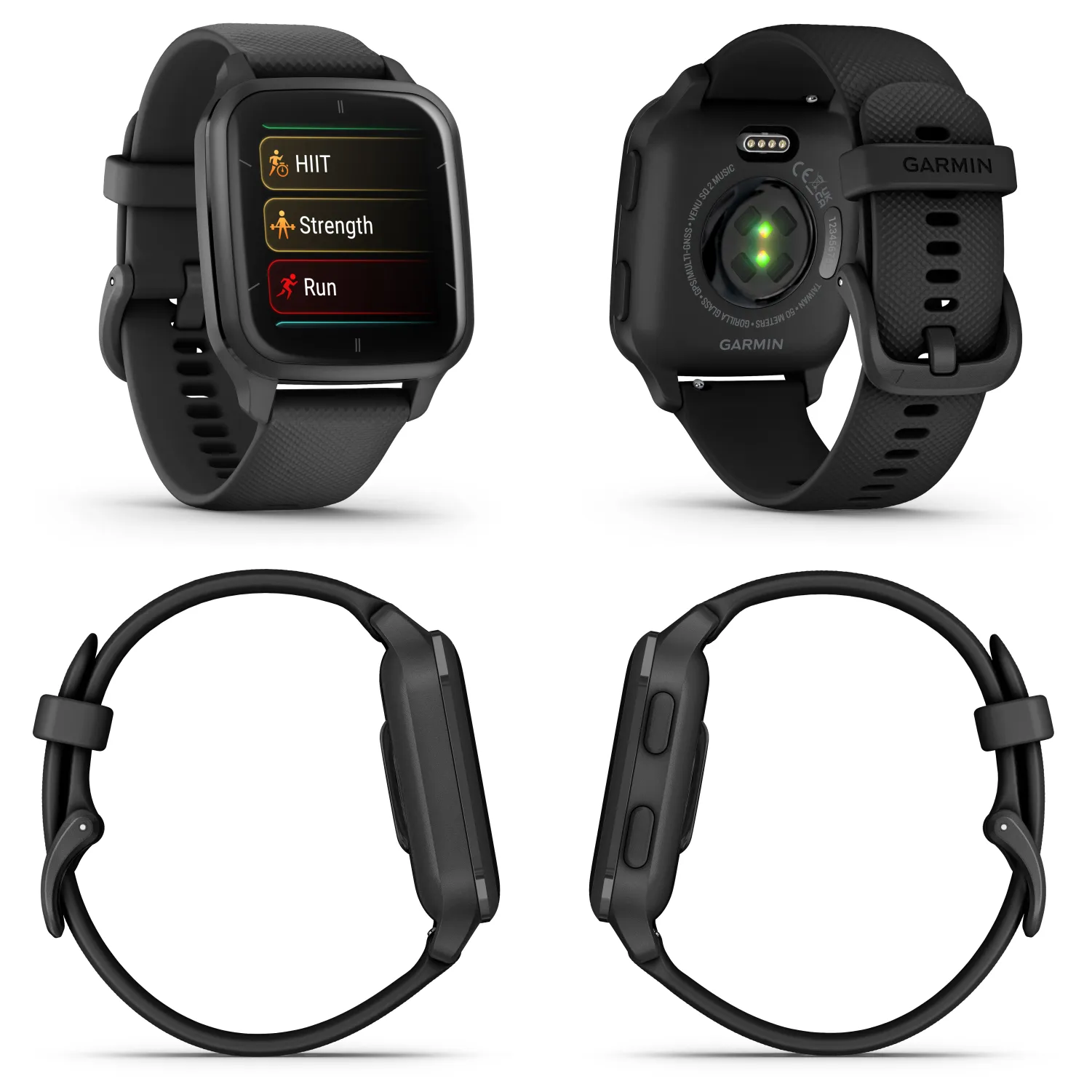 Garmin Venu Sq 2 Series, GPS Smartwatch, Long-Lasting Battery Life, AMOLED Display, Black/Slate
