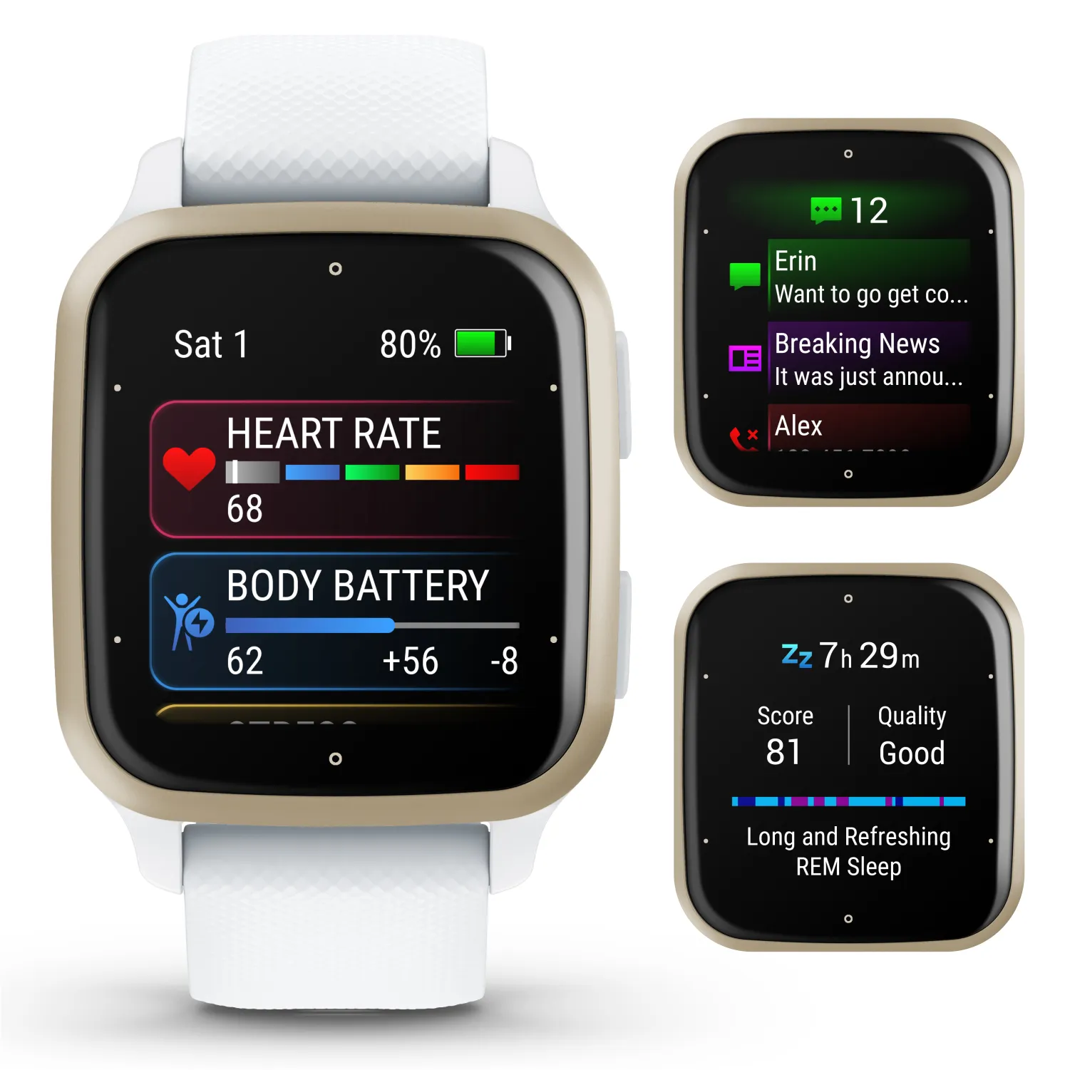 Garmin Venu Sq 2 Series, GPS Smartwatch, Long-Lasting Battery Life, AMOLED Display, Black/Slate