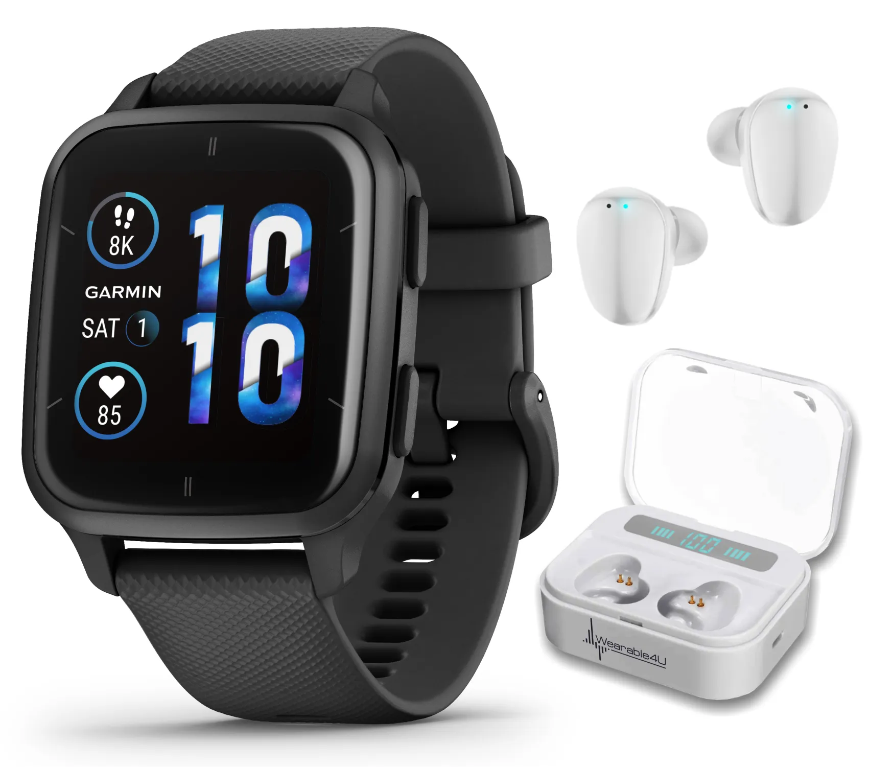 Garmin Venu Sq 2 Series, GPS Smartwatch, Long-Lasting Battery Life, AMOLED Display, Black/Slate