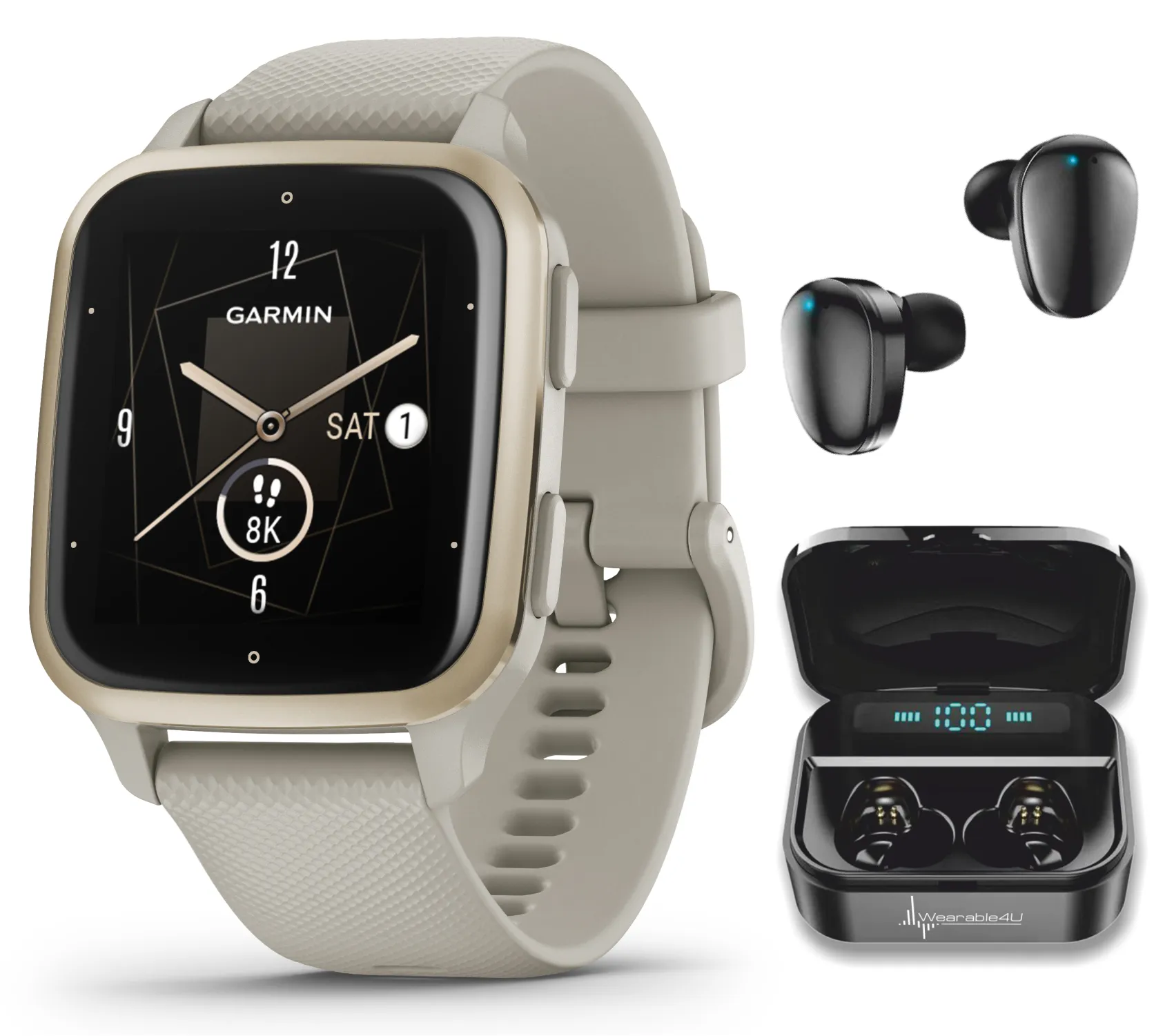 Garmin Venu Sq 2 Series, GPS Smartwatch, Long-Lasting Battery Life, AMOLED Display, Black/Slate