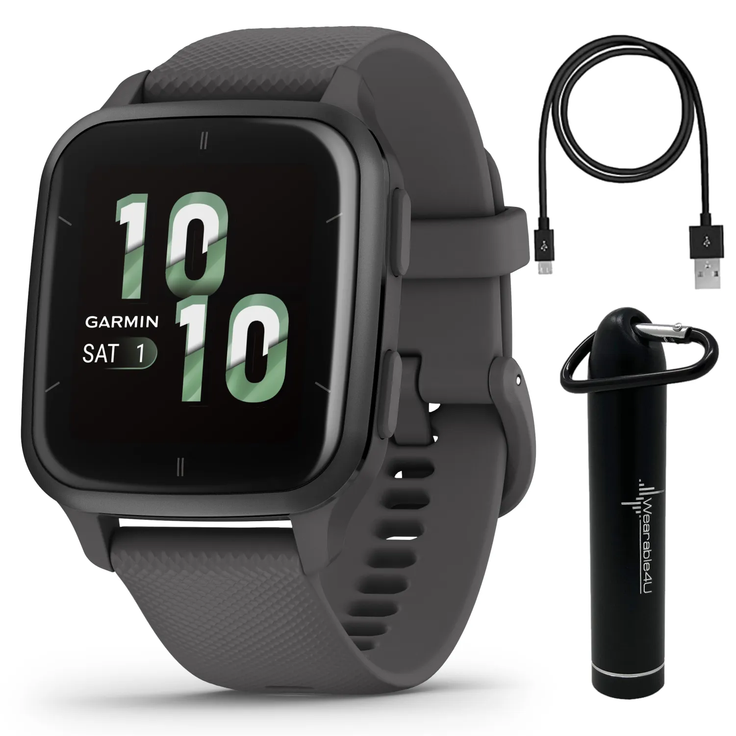 Garmin Venu Sq 2 Series, GPS Smartwatch, Long-Lasting Battery Life, AMOLED Display, Black/Slate