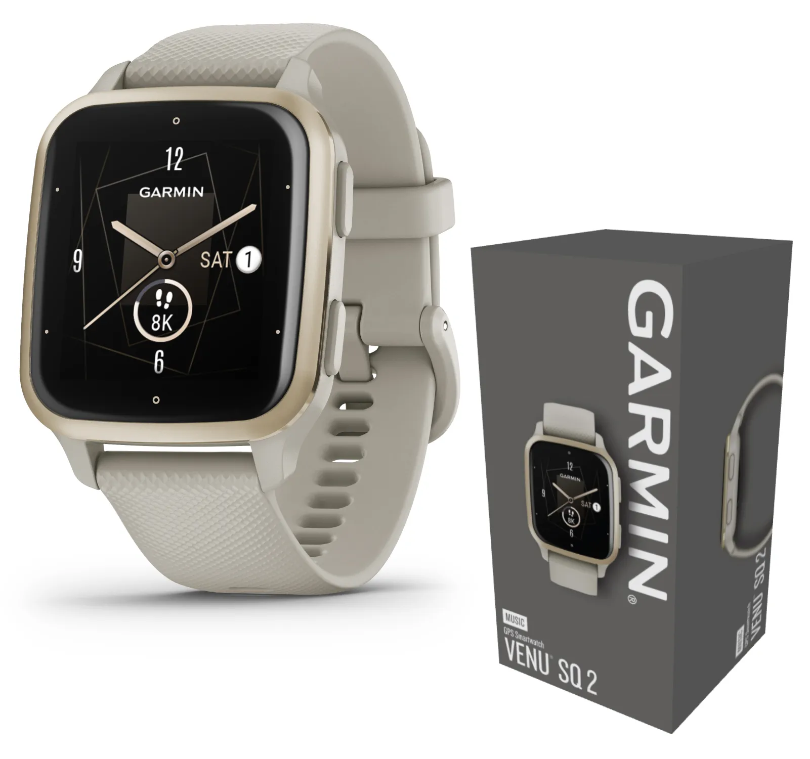 Garmin Venu Sq 2 Series, GPS Smartwatch, Long-Lasting Battery Life, AMOLED Display, Black/Slate