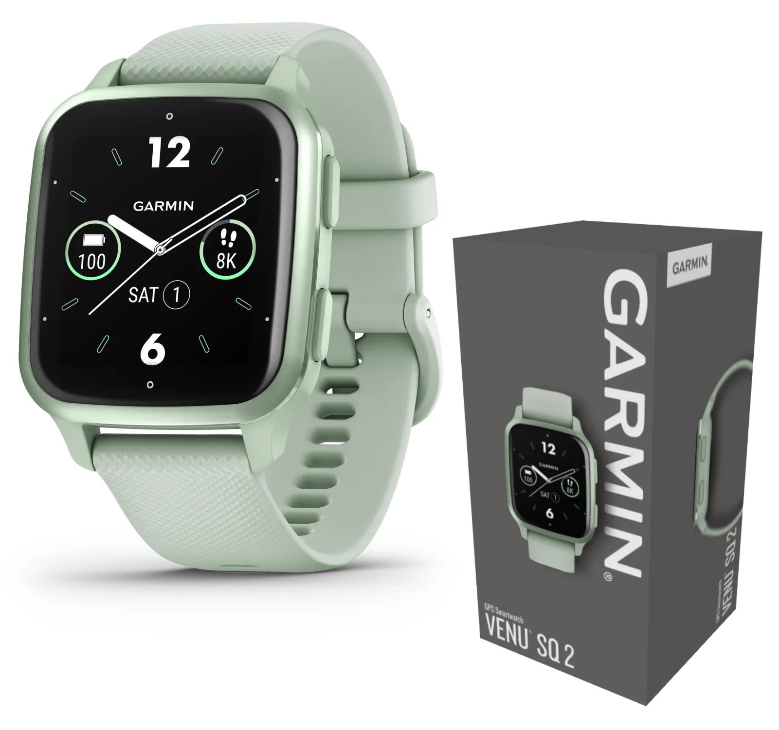 Garmin Venu Sq 2 Series, GPS Smartwatch, Long-Lasting Battery Life, AMOLED Display, Black/Slate