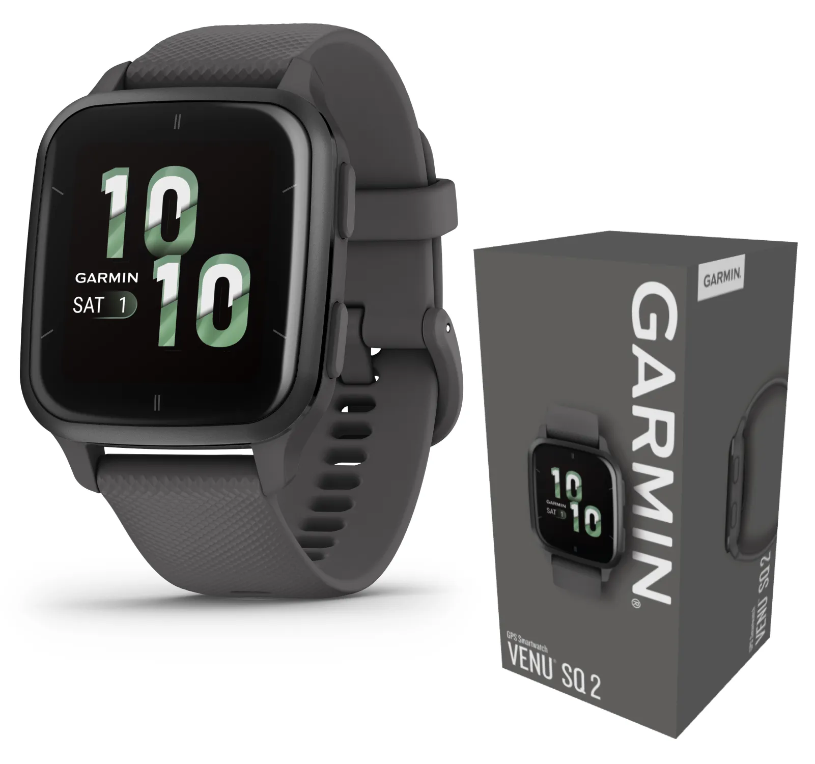Garmin Venu Sq 2 Series, GPS Smartwatch, Long-Lasting Battery Life, AMOLED Display, Black/Slate