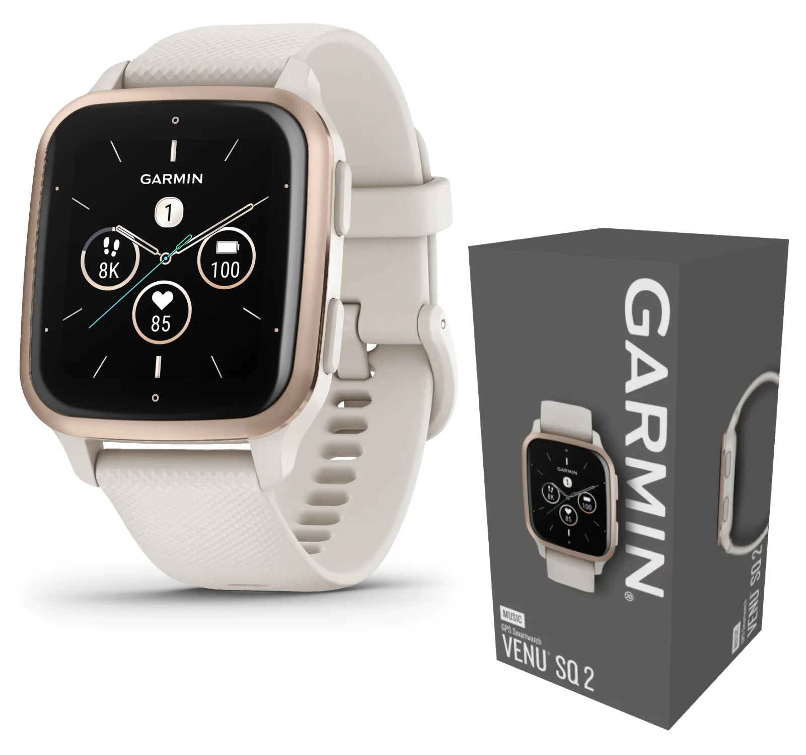 Garmin Venu Sq 2 Series, GPS Smartwatch, Long-Lasting Battery Life, AMOLED Display, Black/Slate