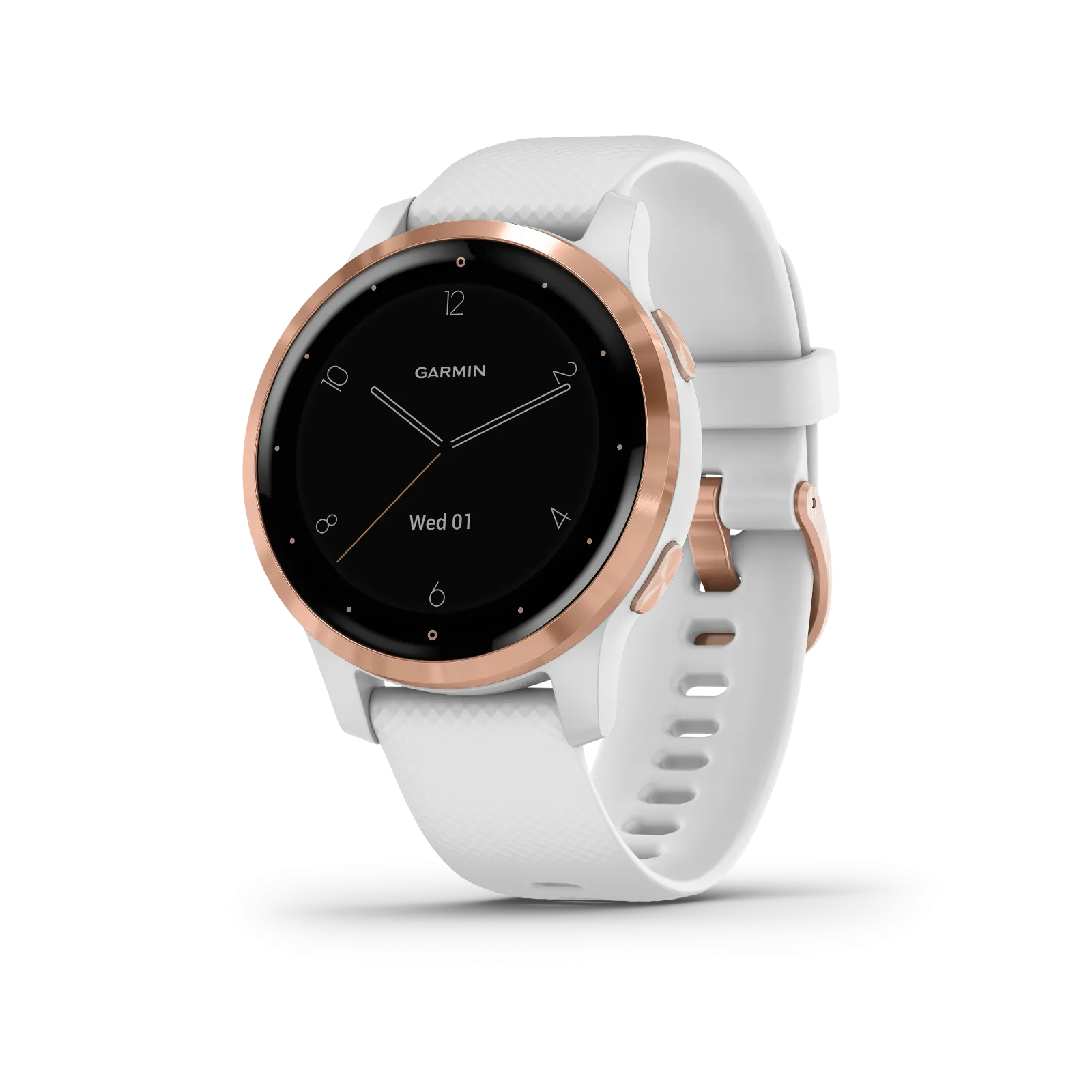 Garmin Vivoactive 4S White Rose GPS Smartwatch and Wearable4U Power Pack Bundle