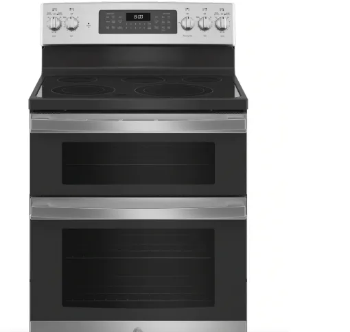 GE JBS86SPSS Range, 30" Exterior Width, Electric Range, Self Clean, Glass Burners (Electric), Convection, 5 Burners, Stainless Steel