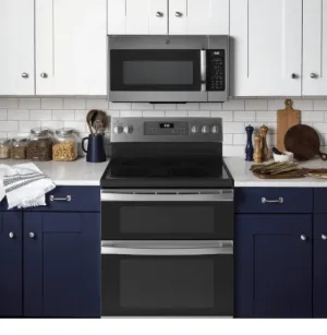 GE JBS86SPSS Range, 30" Exterior Width, Electric Range, Self Clean, Glass Burners (Electric), Convection, 5 Burners, Stainless Steel